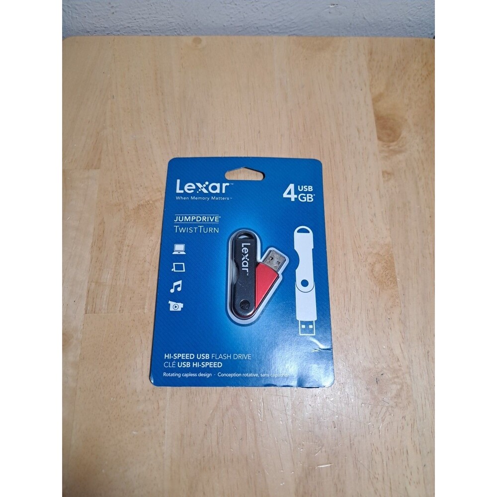 BRAND NEW SEALED Lexar JumpDrive TwistTurn 4GB USB Flash Drive
